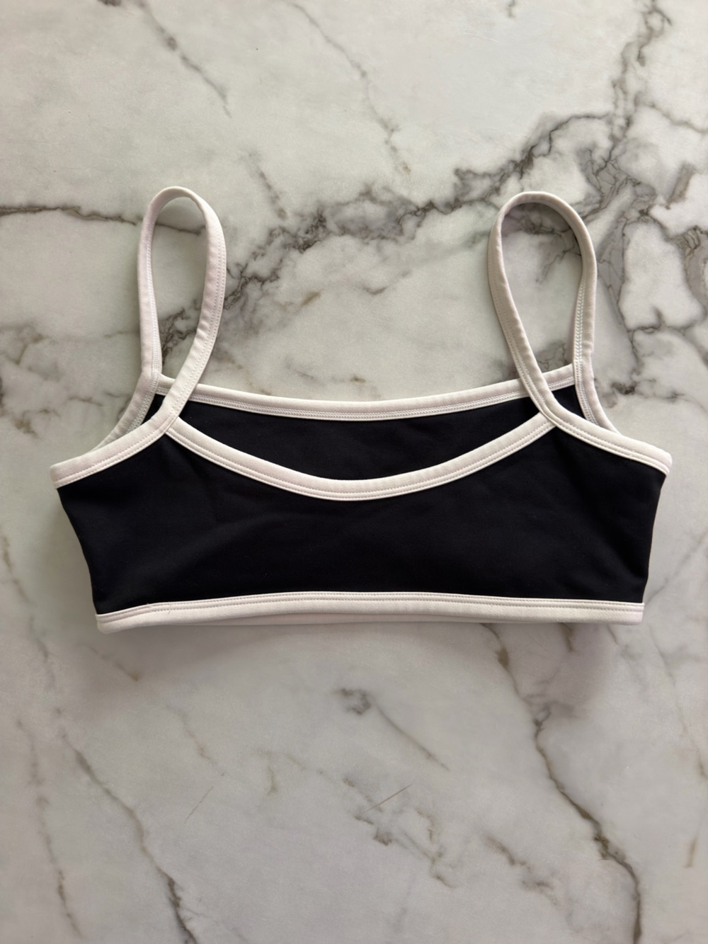 437 THE MICRO BRA BLACK & CREAM Size S - Picture 5 of 6
